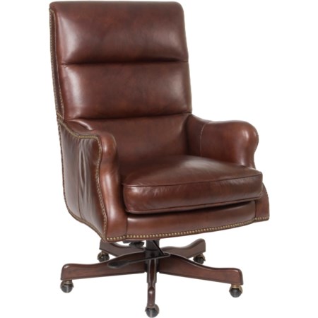 Classic Styled Leather Desk Chair